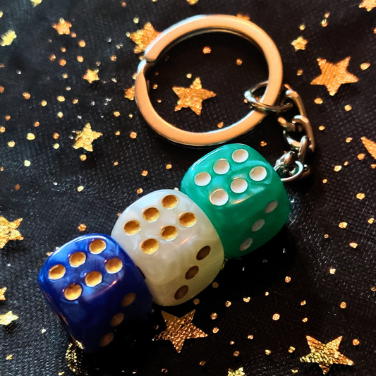 Dangly Dice Keyring (3 Dice)