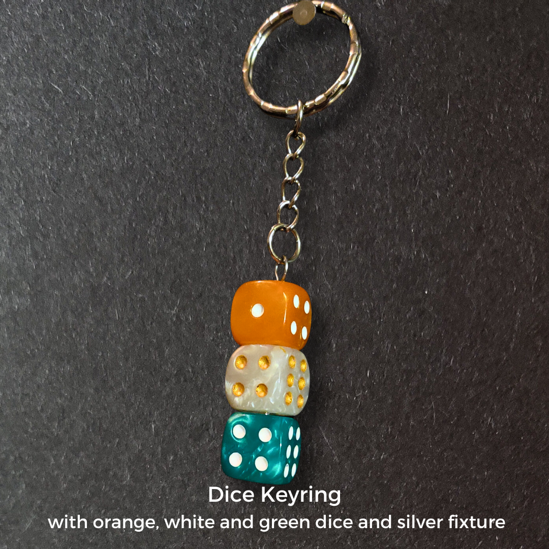 Dangly Dice Keyring (3 Dice)