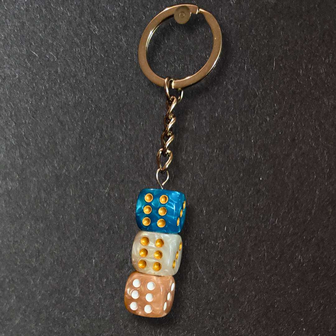 Dangly Dice Keyring (3 Dice)