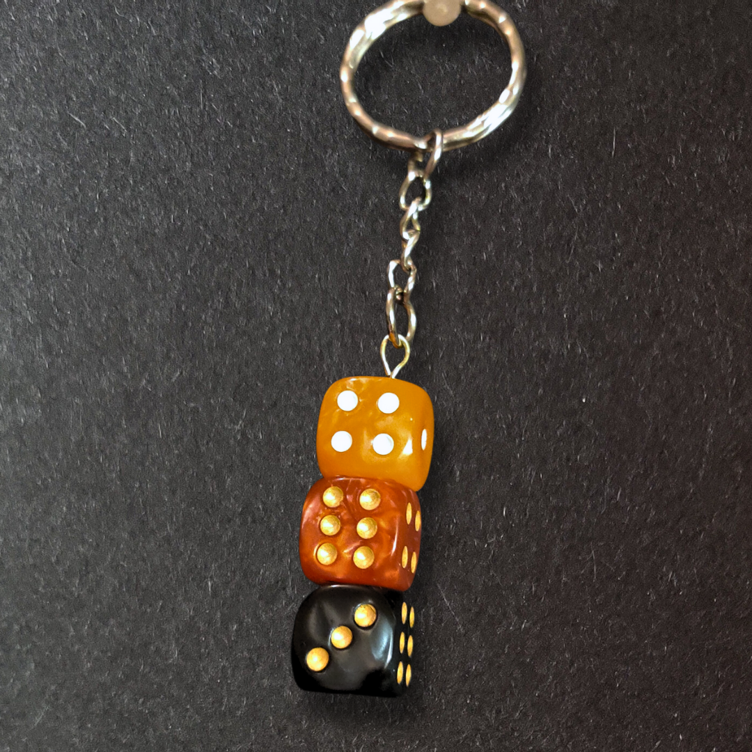 Dangly Dice Keyring (3 Dice)