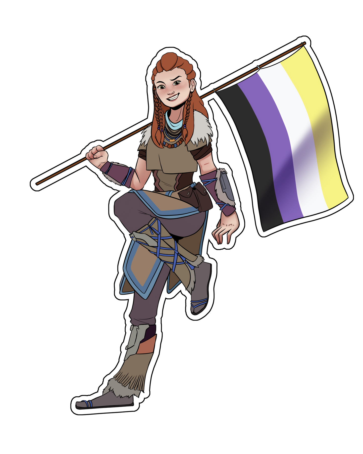 Pride Flag Aloy (Gay-loy) Sticker