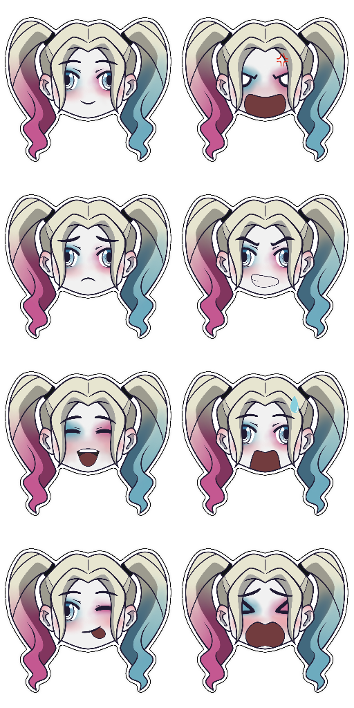 Harley Quinn Chibi Stickers