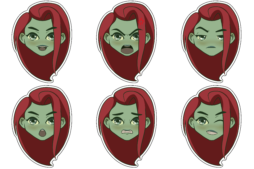 Poison Ivy Chibi Stickers