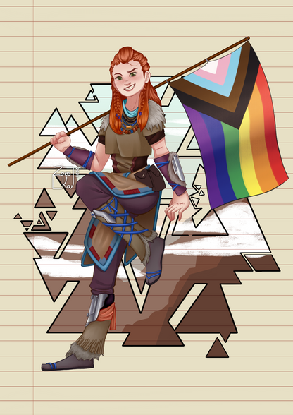 Pride Flag Aloy (Gay-loy) (Horizon Zero Dawn)